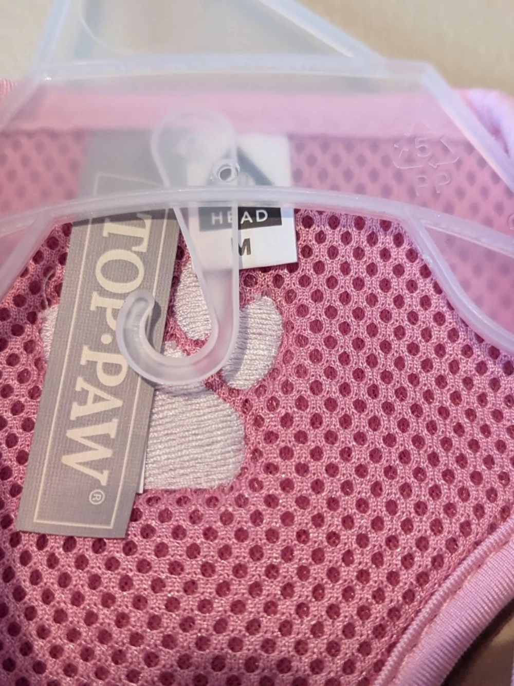Top Paw Adjustable Pink Mesh Dog Comfort Harness sz M (girth 23-27 inches) NWT